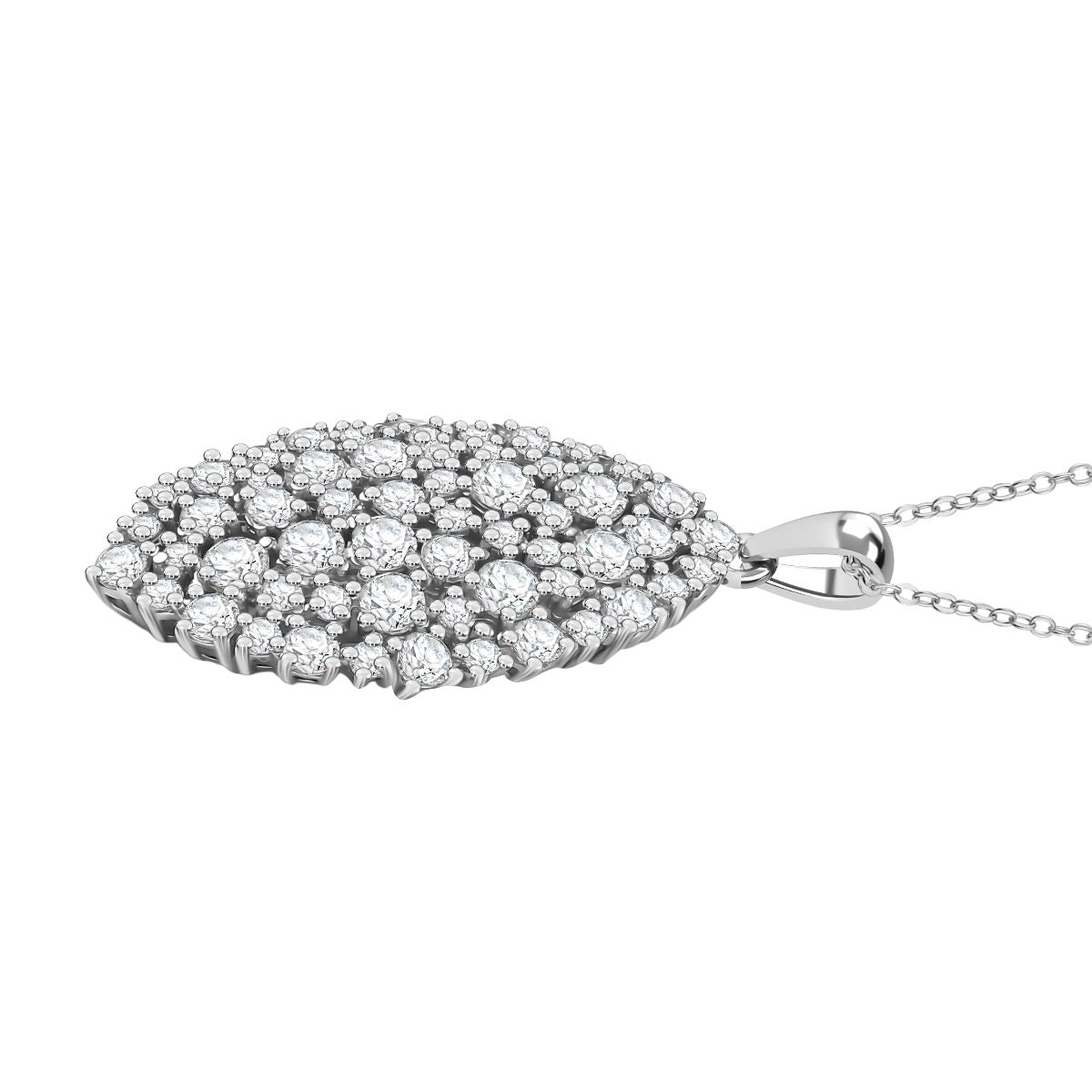 D'Joy Moissanit Schmuckset ca. 50 cm 925 Silber rhodiniert ca. 2,79 ct.