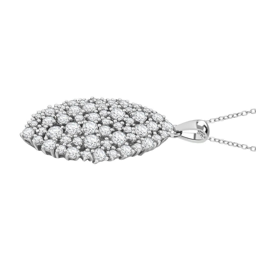 D'Joy Moissanit Schmuckset ca. 50 cm 925 Silber rhodiniert ca. 2,79 ct.