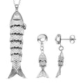 Weißer Zirkonia Schmuckset ca. 50 cm + 5 cm Extender, Nickelfreies Messing
