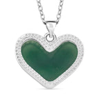 Grüner Fluorit Schmuckset ca. 50 cm 316L Edelstahl ca. 20.00 ct