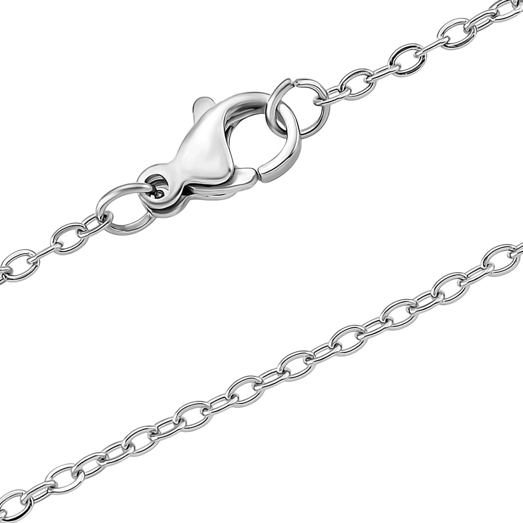 Lila Fluorit Schmuckset ca. 50 cm 316L Edelstahl ca. 20.00 ct