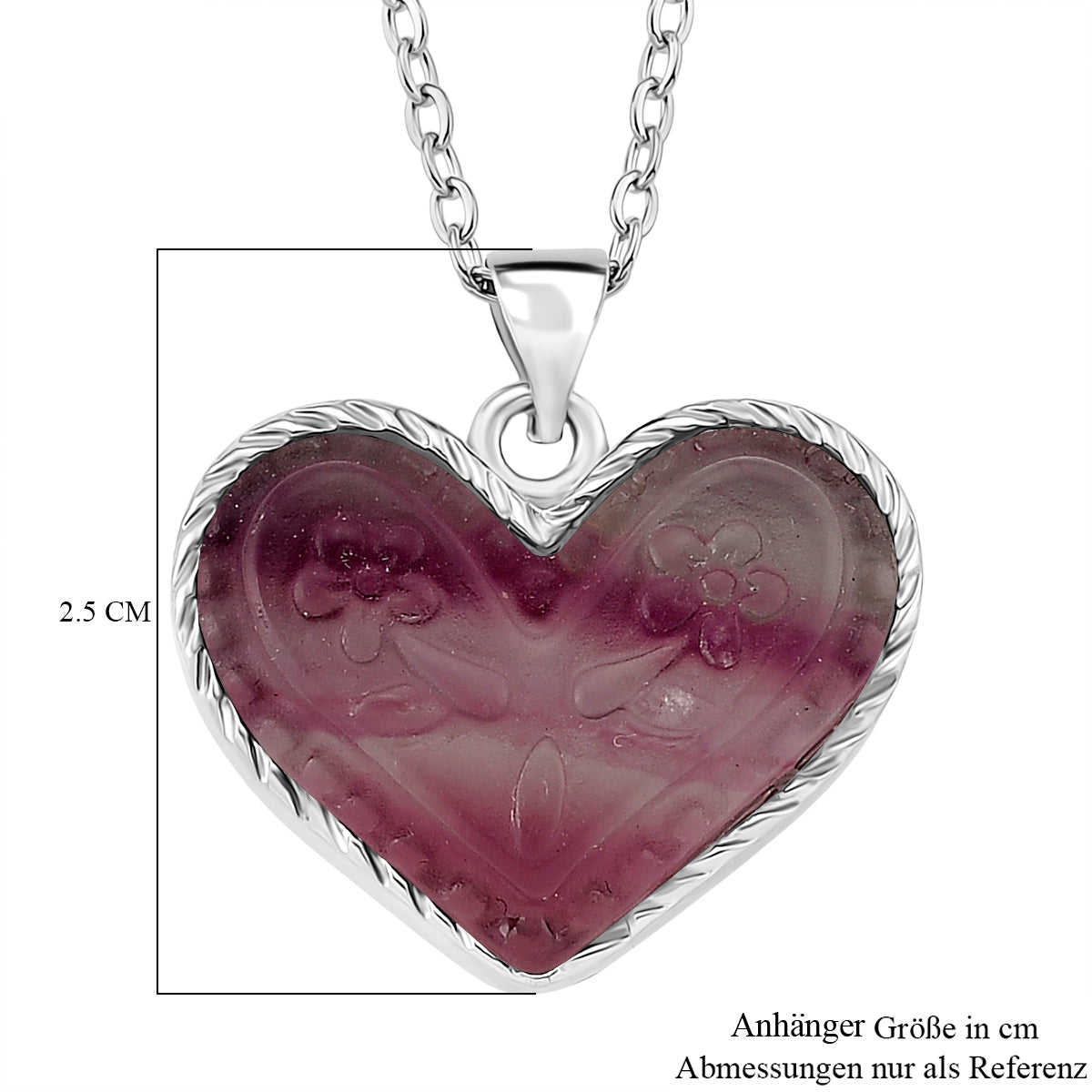 Mehrfarbiger Fluorit Schmuckset ca. 50 cm 316L Edelstahl ca. 20.00 ct