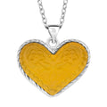 Gelber Fluorit Schmuckset ca. 50 cm 316L Edelstahl ca. 20.00 ct