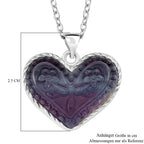 Mehrfarbiger Fluorit Schmuckset ca. 50 cm 316L Edelstahl ca. 20.00 ct