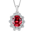 D'joy Lab Grown Padparadscha-Saphir, Weißer Zirkon Schmuckset ca. 50 cm 925 Silber rhodiniert ca. 4.02 ct