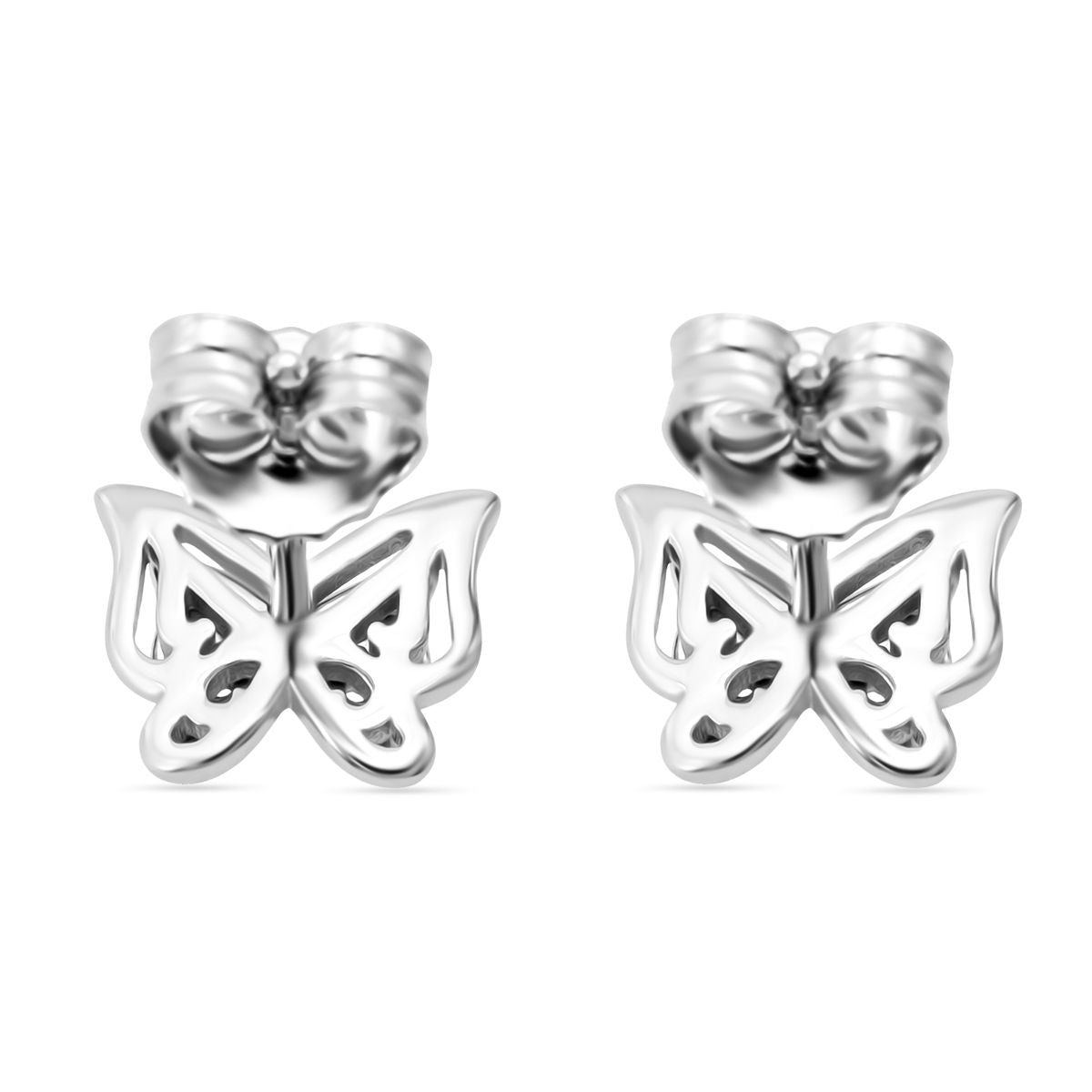 2er Set -  Weißer Zirkonia Anhänger und Ohrringe, 925 Silber rhodiniert