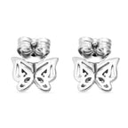 2er Set -  Weißer Zirkonia Anhänger und Ohrringe, 925 Silber rhodiniert