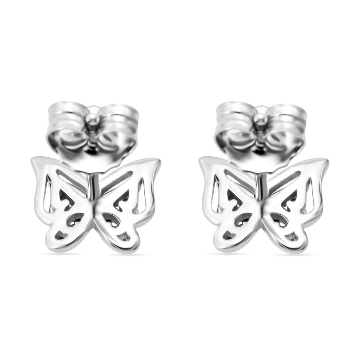 2er Set -  Weißer Zirkonia Anhänger und Ohrringe, 925 Silber rhodiniert