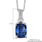 D'Joy AA Natürlicher Kaschmir-Kyanit, Weißer Zirkon Schmuckset ca. 50 cm 925 Silber rhodiniert ca. 3.17 ct