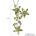 Natürlicher Peridot Anhänger mit Kette, ca. 50 cm 316L Edelstahl ca. 5.24 ct
