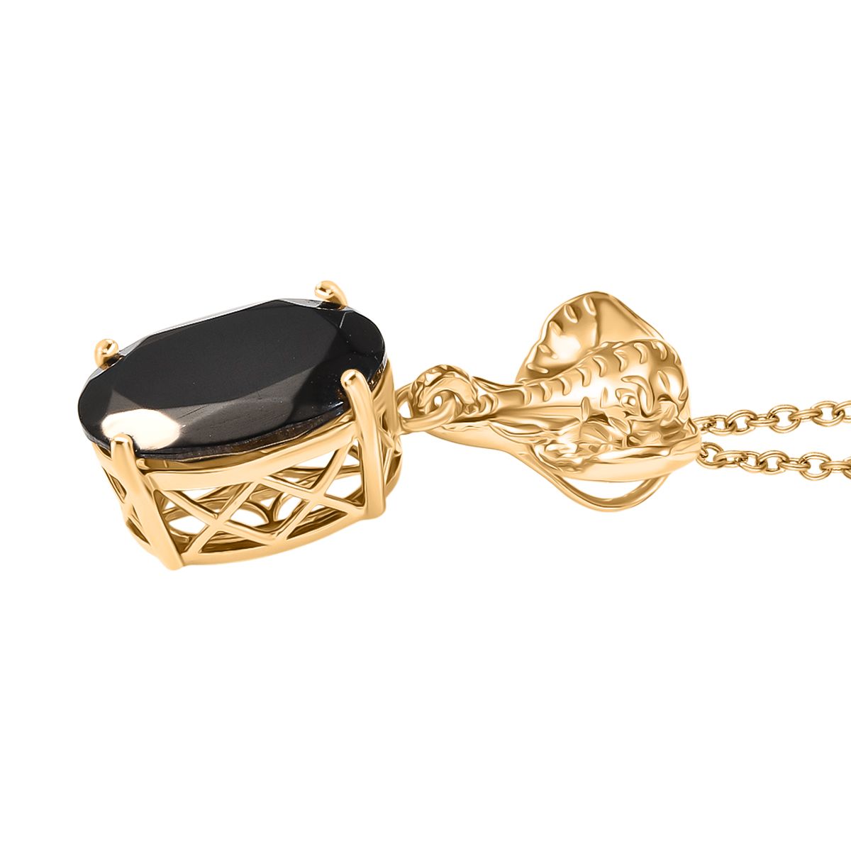 Elite Shungit Anhänger mit Kette, ca. 50 cm ca. 6.15 ct