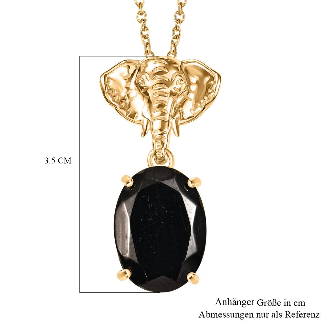 Elite Shungit Anhänger mit Kette, ca. 50 cm ca. 6.15 ct