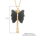 D'Joy Natürlicher Olmek Jadeit Schmuckset ca. 50 cm 925 Silber vergoldet ca. 20,00 ct.