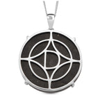 D'Joy Shungit Anhänger mit Kette, ca. 45 cm 925 Silber rhodiniert ca. 35,98 ct