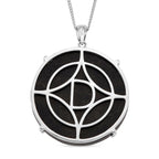 D'Joy Shungit Anhänger mit Kette, ca. 45 cm 925 Silber rhodiniert ca. 36,00 ct