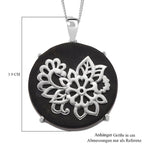 D'Joy Shungit Anhänger mit Kette, ca. 45 cm 925 Silber rhodiniert ca. 36,00 ct