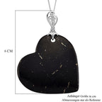 D'Joy Shungit, Weißer Zirkon Schmuckset ca. 45 cm 925 Silber rhodiniert ca. 66,10 ct.