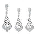 Lustro Stella Weißer Zirkonia Schmuckset 925 Silber rhodiniert 1.51 ct