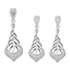 Lustro Stella Weißer Zirkonia Schmuckset 925 Silber rhodiniert 1.51 ct