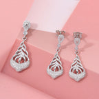 Lustro Stella Weißer Zirkonia Schmuckset 925 Silber rhodiniert 1.51 ct