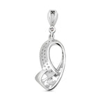LUSTRO STELLA - Weißer Zirkonia Ohrringe und Anhänger, 925 Silber rhodiniert