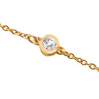 Luxuriant Diamond Trio: Labor Diamant Anhänger mit 50cm Kette Armband & Ohrringe 925 Silber Gelbgold Vermeil