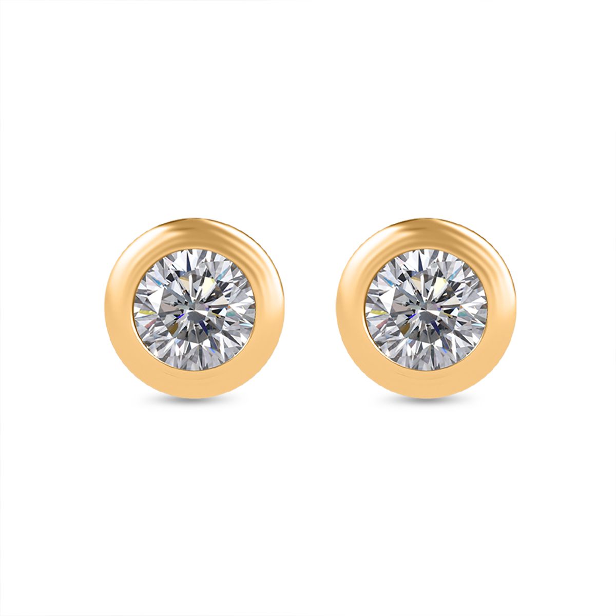 Luxuriant Diamond Trio: Labor Diamant Anhänger mit 50cm Kette Armband & Ohrringe 925 Silber Gelbgold Vermeil