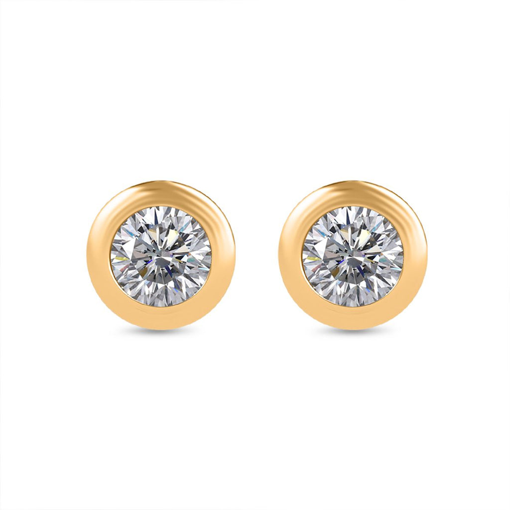 Luxuriant Diamond Trio: Labor Diamant Anhänger mit 50cm Kette Armband & Ohrringe 925 Silber Gelbgold Vermeil