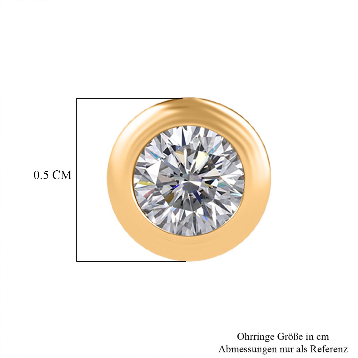 Luxuriant Diamond Trio: Labor Diamant Anhänger mit 50cm Kette Armband & Ohrringe 925 Silber Gelbgold Vermeil