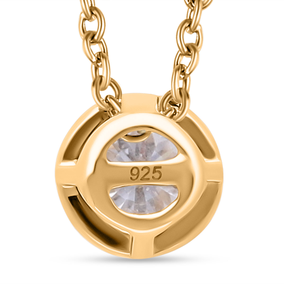 Luxuriant Diamond Trio: Labor Diamant Anhänger mit 50cm Kette Armband & Ohrringe 925 Silber Gelbgold Vermeil