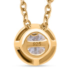 Luxuriant Diamond Trio: Labor Diamant Anhänger mit 50cm Kette Armband & Ohrringe 925 Silber Gelbgold Vermeil
