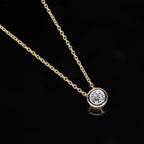 Luxuriant Diamond Trio: Labor Diamant Anhänger mit 50cm Kette Armband & Ohrringe 925 Silber Gelbgold Vermeil