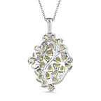 Natürlicher Peridot Anhänger mit Kette, ca. 50 cm 316L Edelstahl ca. 6.18 ct