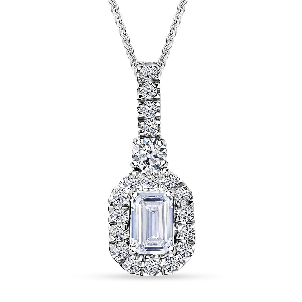 LUXURIANT DIAMOND - Lab Grown Diamant SI-GH Anhänger mit Kette, ca. 50 cm 925 Silber rhodiniert ca. 1.00 ct