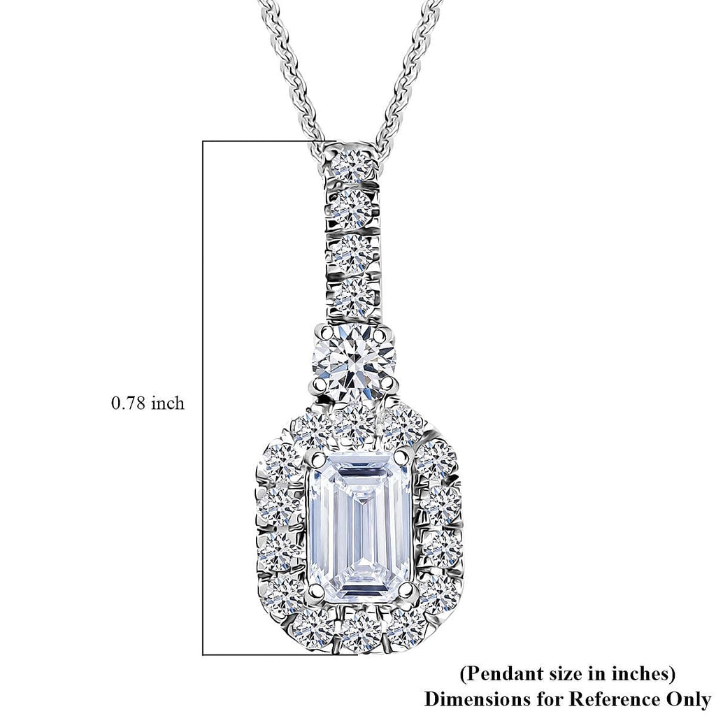 LUXURIANT DIAMOND - Lab Grown Diamant SI-GH Anhänger mit Kette, ca. 50 cm 925 Silber rhodiniert ca. 1.00 ct