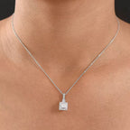 LUXURIANT DIAMOND - Lab Grown Diamant SI-GH Anhänger mit Kette, ca. 50 cm 925 Silber rhodiniert (7-8 Werktage Lieferzeit) ca. 1.00 ct