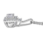 LUXURIANT DIAMOND - Lab Grown Diamant SI-GH Anhänger mit Kette, ca. 50 cm 925 Silber rhodiniert (7-8 Werktage Lieferzeit) ca. 1.00 ct