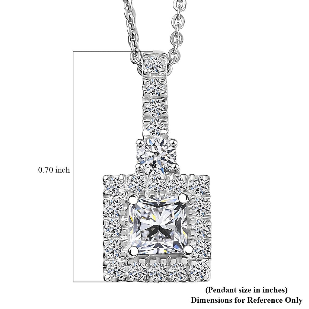 LUXURIANT DIAMOND - Lab Grown Diamant SI-GH Anhänger mit Kette, ca. 50 cm 925 Silber rhodiniert (7-8 Werktage Lieferzeit) ca. 1.00 ct