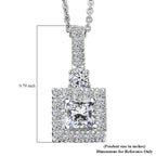 LUXURIANT DIAMOND - Lab Grown Diamant SI-GH Anhänger mit Kette, ca. 50 cm 925 Silber rhodiniert (7-8 Werktage Lieferzeit) ca. 1.00 ct