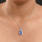 D'Joy Aurora Mondstein Anhänger mit Kette, ca. 50 cm 925 Silber rhodiniert ca. 4.22 ct