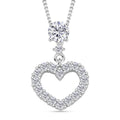 RADIANTA GRA zertifiziert Moissanit (D-VVS) Anhänger mit Kette ca. 45 cm 925 Silber rhodiniert ca. 1.05 ct
