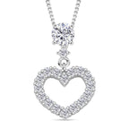 RADIANTA GRA zertifiziert Moissanit (D-VVS) Anhänger mit Kette ca. 45 cm 925 Silber rhodiniert ca. 1.05 ct