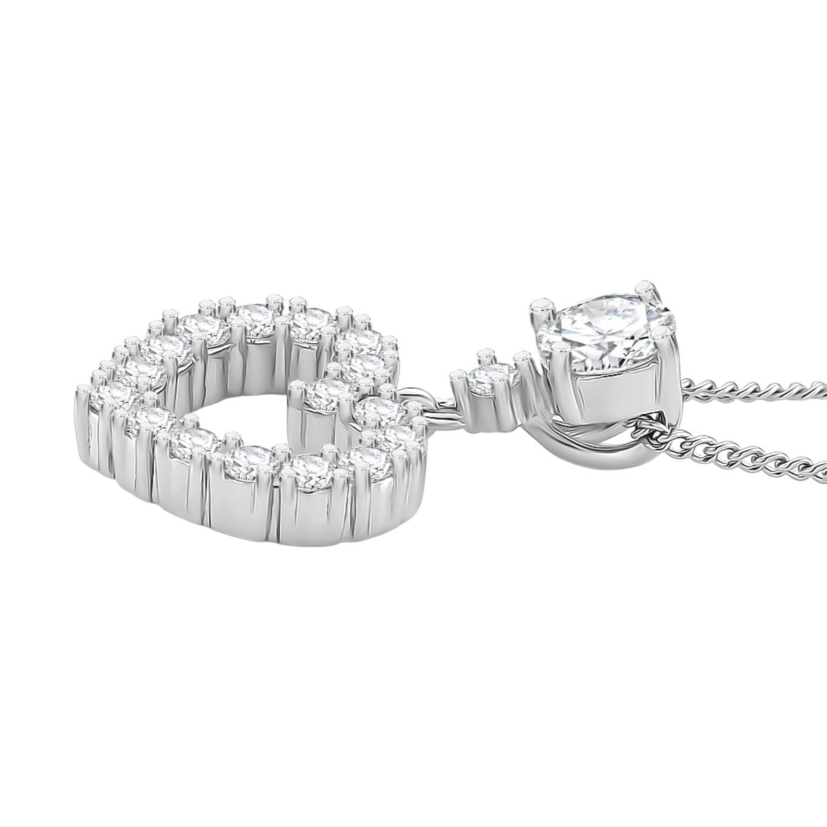 RADIANTA GRA zertifiziert Moissanit (D-VVS) Anhänger mit Kette ca. 45 cm 925 Silber rhodiniert ca. 1.05 ct