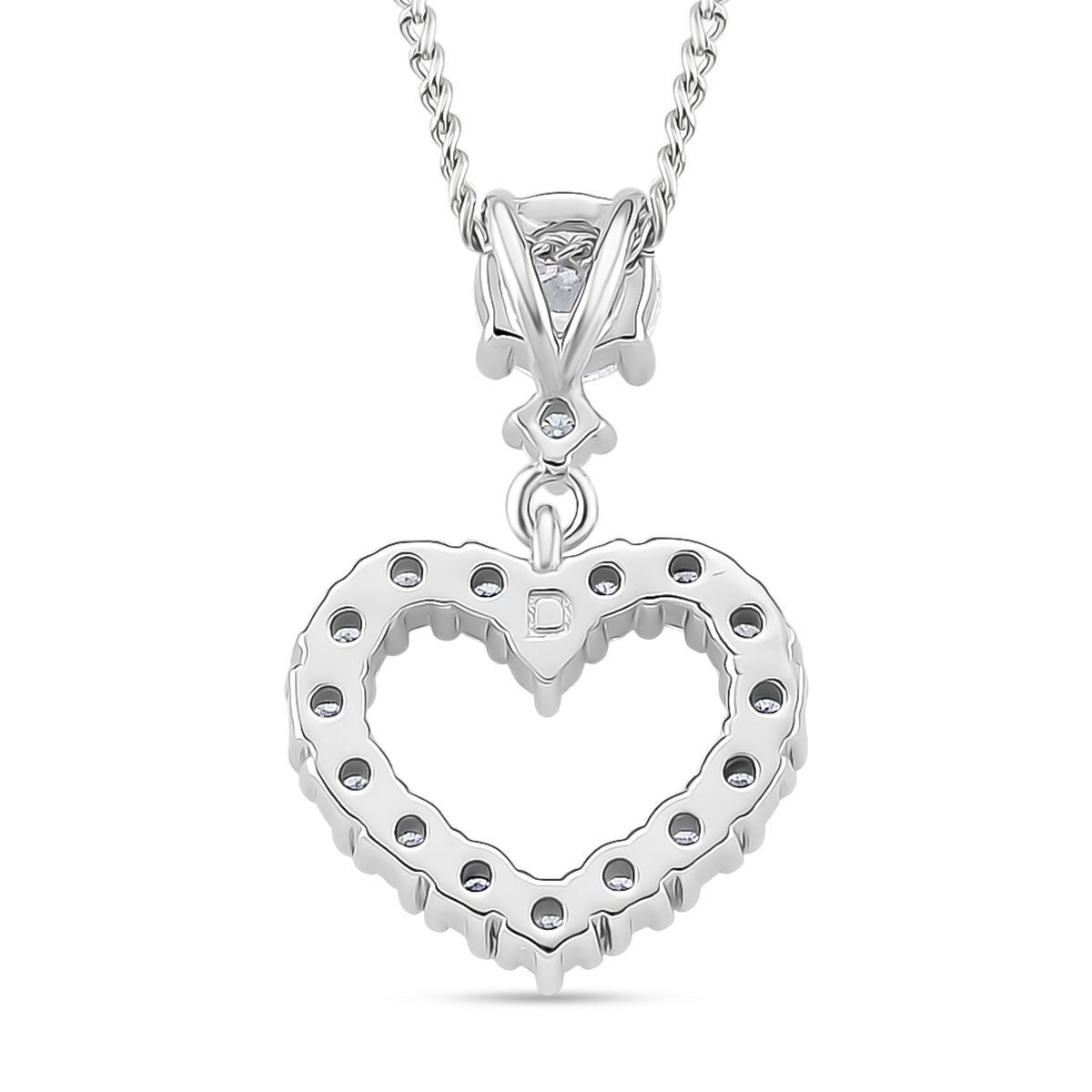 RADIANTA GRA zertifiziert Moissanit (D-VVS) Anhänger mit Kette ca. 45 cm 925 Silber rhodiniert ca. 1.05 ct