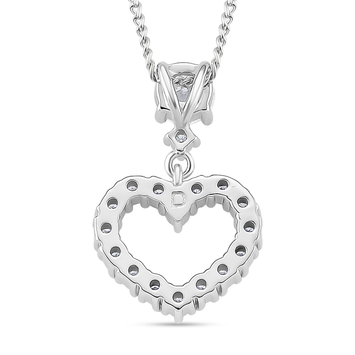 RADIANTA GRA zertifiziert Moissanit (D-VVS) Anhänger mit Kette ca. 45 cm 925 Silber rhodiniert ca. 1.05 ct