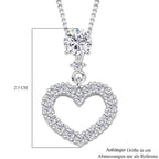RADIANTA GRA zertifiziert Moissanit (D-VVS) Anhänger mit Kette ca. 45 cm 925 Silber rhodiniert ca. 1.05 ct