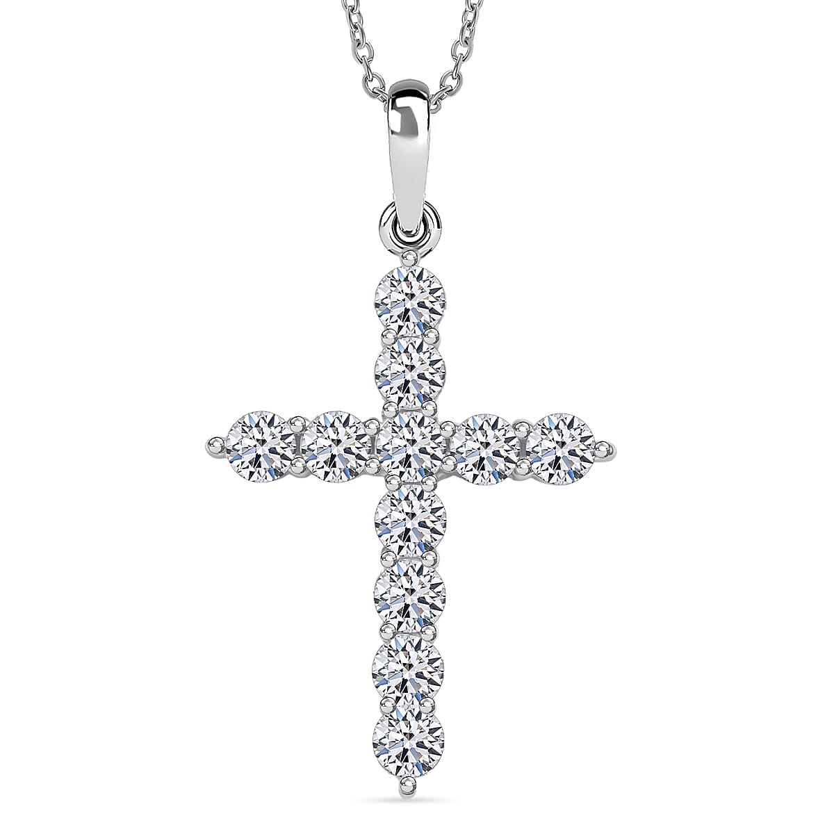 LUXORO Lab Grown Diamant SI-GH 417 Weißgold Anhänger mit 50cm Edelstahl-Kette - 0,50 ct.