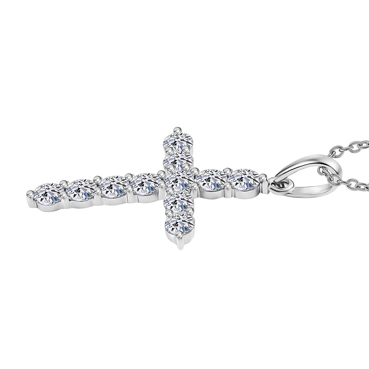 LUXORO Lab Grown Diamant SI-GH 417 Weißgold Anhänger mit 50cm Edelstahl-Kette - 0,50 ct.