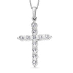 LUXORO Lab Grown Diamant SI-GH 417 Weißgold Anhänger mit 50cm Edelstahl-Kette - 0,50 ct.