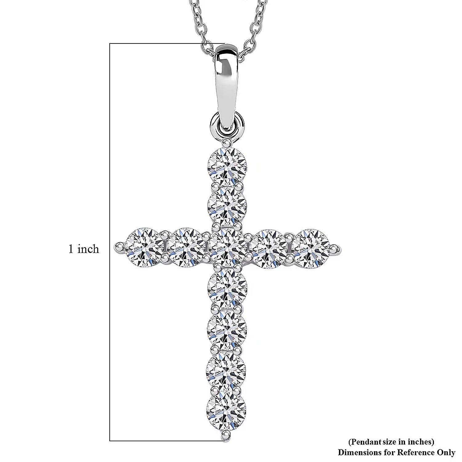 LUXORO Lab Grown Diamant SI-GH 417 Weißgold Anhänger mit 50cm Edelstahl-Kette - 0,50 ct.